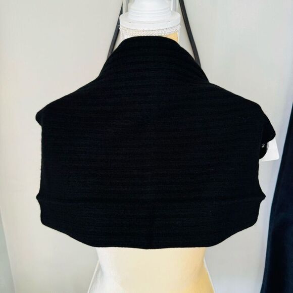 Portolano 100% Cashmere Infinite Neck‎ Warmer Scarf, Luxurious  Black, NWT - Picture 9 of 12